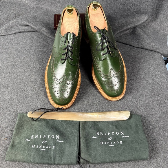 Shipton & Heneage Bruno Green Brogues size 13 - Picture 1 of 10